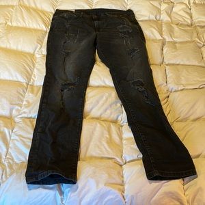 Black ripped jeans